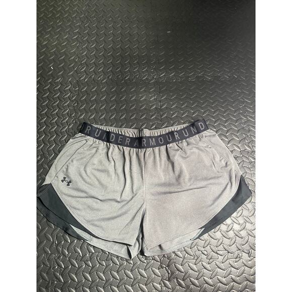 Under Armour HeatGear Gray Running Shorts Size XL - Picture 1 of 3